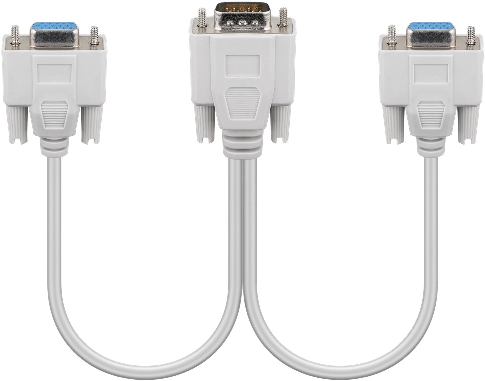 VGA Adapterkabel VGA Adapterkabel - Kabellänge 0.2 m - VGA-Stecker (15-polig) > 2x VGA-Buchse (15-polig)