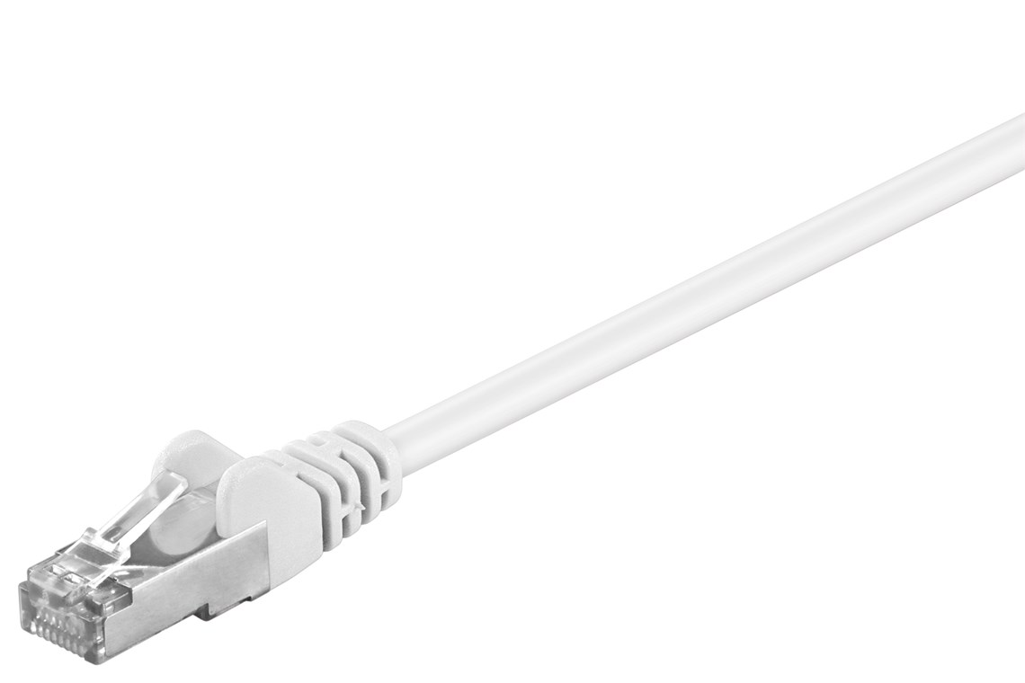 CAT 5e Patchkabel, SF/UTP, weiß, 0,25 m CAT 5e Patchkabel, F/UTP, weiß, 0,25 m - Kabellänge 0.25 m - Kupferkaschierter Aluminiumleiter (CCA)