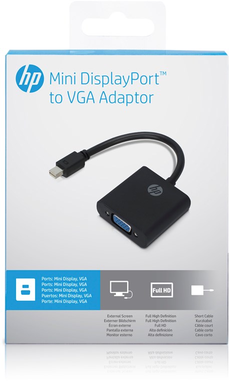 Display Adapter - Mini DisplayPort auf VGA - Kabellänge 0.1 m - Mini DisplayPort-Stecker > VGA-Stecker (15-polig)
