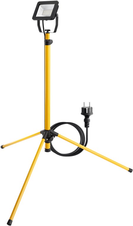 LED-Baustrahler mit Teleskopstativ, 30 W - mit 2550 lm und neutralweißem Licht (4000 K), für den Innen- und Außeneinsatz geeignet (IP65) LED-Baustrahler mit Teleskopstativ, 30 W - mit 2550 lm und neutralweißem Licht (4000 K), für den Innen- und Außeneinsatz geeignet (IP65)