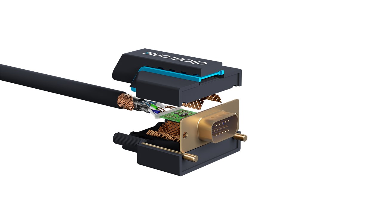VGA-Kabel - Kabellänge 2 m - Premium-Kabel|1x VGA-Stecker 1x VGA-Stecker|2,0 m|SXGA @ 75 Hz