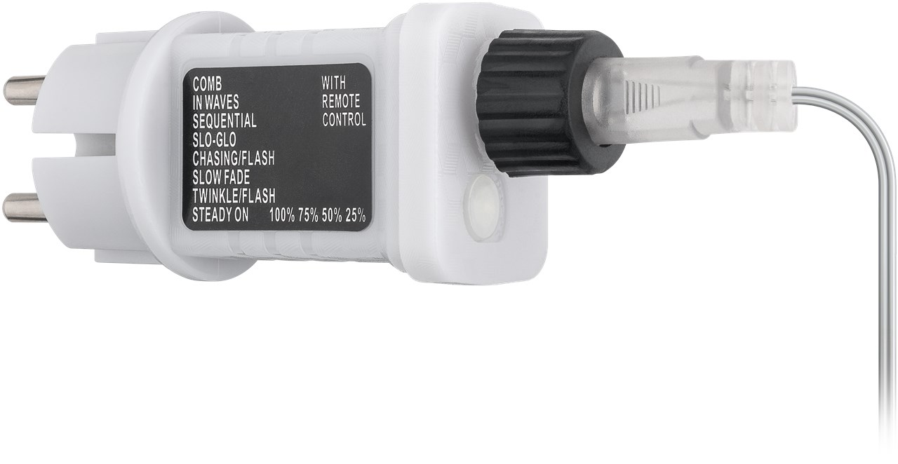 300er LED-Lichtervorhang - mit Fernbedienung, Timer-Funktion, 8 Leuchtmodi, Dimmer und 31 V-Außentrafo, warmweiß (3000 K) 300er LED-Lichtervorhang - mit Fernbedienung, Timer-Funktion, 8 Leuchtmodi, Dimmer und 31 V-Außentrafo, warmweiß (3000 K)