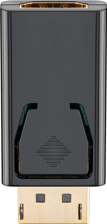 DisplayPort auf HDMI™-Adapter 1.1, vergoldet - Farbversion Schwarz - DisplayPort-Stecker > HDMI™-Buchse (Typ A)