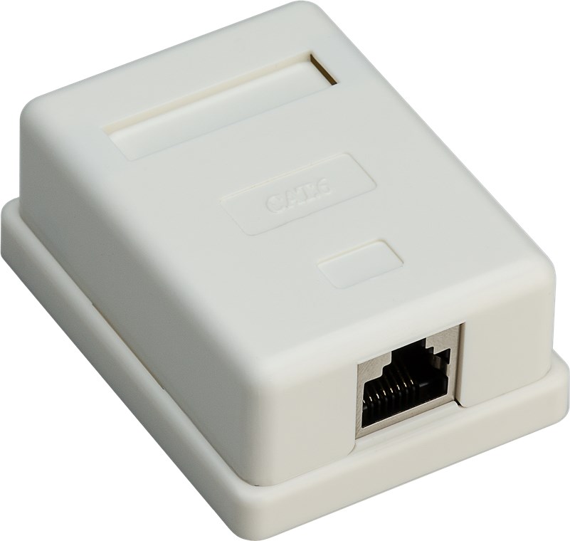 1-port RJ45 Anschlussdose, CAT 6, STP 1-port RJ45 Anschlussdose, CAT 6, STP - Anschluss, Typ RJ45-Buchse (8P8C) - geschirmt