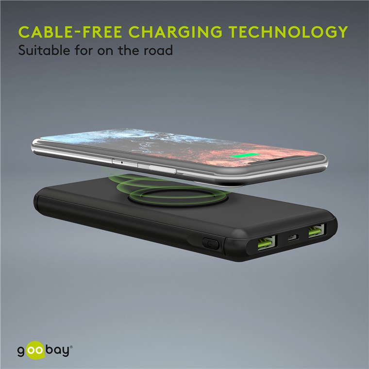 Wireless Schnelllade-Powerbank 10.000 mAh (USB-C™ PD, QC 3.0) - Kabelfreie Schnellladetechnik - ganz ohne Kabelchaos und perfekt für unterwegs Wireless Schnelllade-Powerbank 10.000 mAh (USB-C™ PD, QC 3.0) - Kabelfreie Schnellladetechnik - ganz ohne Kabelchaos und perfekt für unterwegs
