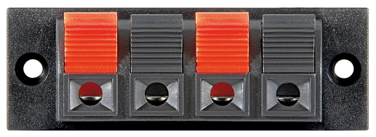 Lautsprecher Terminal Lautsprecher Terminal - 4 pol Klemmleiste, rot/schwarz