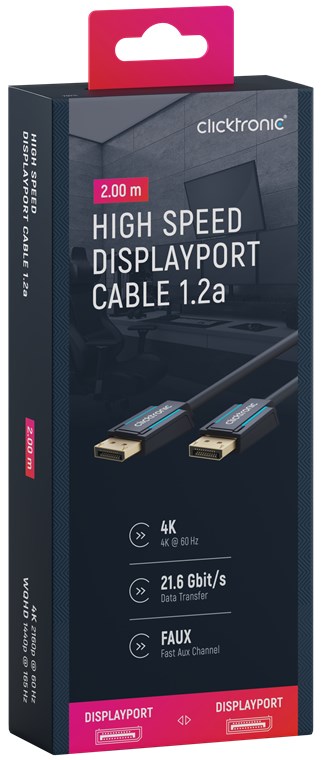 DisplayPort-Kabel - Kabellänge 2 m - Premium-Kabel|1x DisplayPort-Stecker 1x DisplayPort-Stecker|2,0 m|UHD 4K @ 60 Hz DisplayPort-Kabel - Kabellänge 2 m - Premium-Kabel|1x DisplayPort-Stecker 1x DisplayPort-Stecker|2,0 m|UHD 4K @ 60 Hz