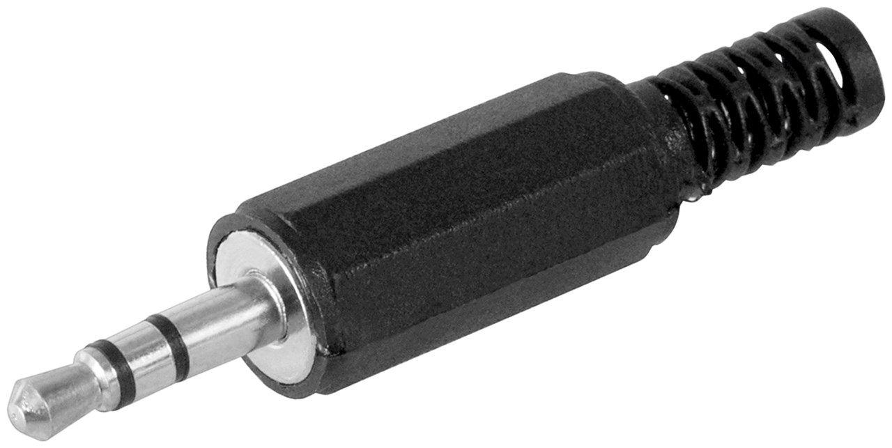 Klinkenstecker - 3,5 mm - stereo - Anschluss, Typ Klinke 3,5 mm Stecker (3-Pin, stereo) - Plastikausführung mit Knickschutz