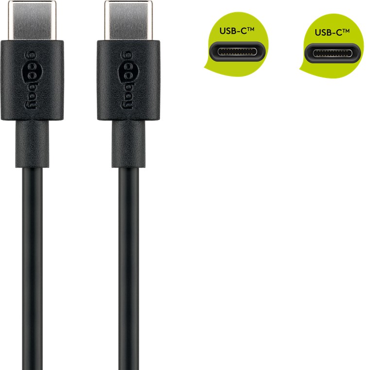 USB-C™ Lade- und Synchronisationskabel - Kabellänge 2 m - für Geräte mit USB-C™ Anschluss;Schwarz USB-C™ Lade- und Synchronisationskabel - Kabellänge 2 m - für Geräte mit USB-C™ Anschluss;Schwarz