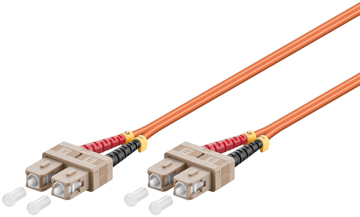 LWL Kabel, Multimode (OM2) Orange - Kabellänge 1 m - Lichtwellenleiter (LWL), SC-UPC Stecker > SC-UPC Stecker, halogenfreier Kabelmantel (LSZH) LWL Kabel, Multimode (OM2) Orange - Kabellänge 1 m - Lichtwellenleiter (LWL), SC-UPC Stecker > SC-UPC Stecker, halogenfreier Kabelmantel (LSZH)