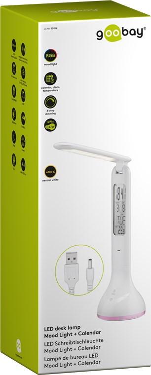 LED-Schreibtischleuchte Mood Light + Calendar - Innenbeleuchtung für Arbeitszimmer, Kinderzimmer, Schlafzimmer oder Büro LED-Schreibtischleuchte Mood Light + Calendar - Innenbeleuchtung für Arbeitszimmer, Kinderzimmer, Schlafzimmer oder Büro