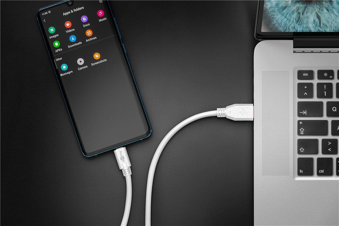 USB-C™ auf USB A 3.0 Kabel, weiß - Kabellänge 0.5 m - USB 3.0-Stecker (Typ A) > USB-C™-Stecker USB-C™ auf USB A 3.0 Kabel, weiß - Kabellänge 0.5 m - USB 3.0-Stecker (Typ A) > USB-C™-Stecker