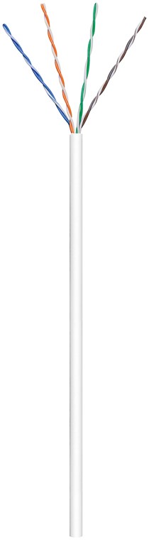 CAT 6 Netzwerkkabel, U/UTP, weiß - Kabellänge 100 m - Kupferkaschierter Aluminiumleiter (CCA), AWG 24/7 (stranded) CAT 6 Netzwerkkabel, U/UTP, weiß - Kabellänge 100 m - Kupferkaschierter Aluminiumleiter (CCA), AWG 24/7 (stranded)