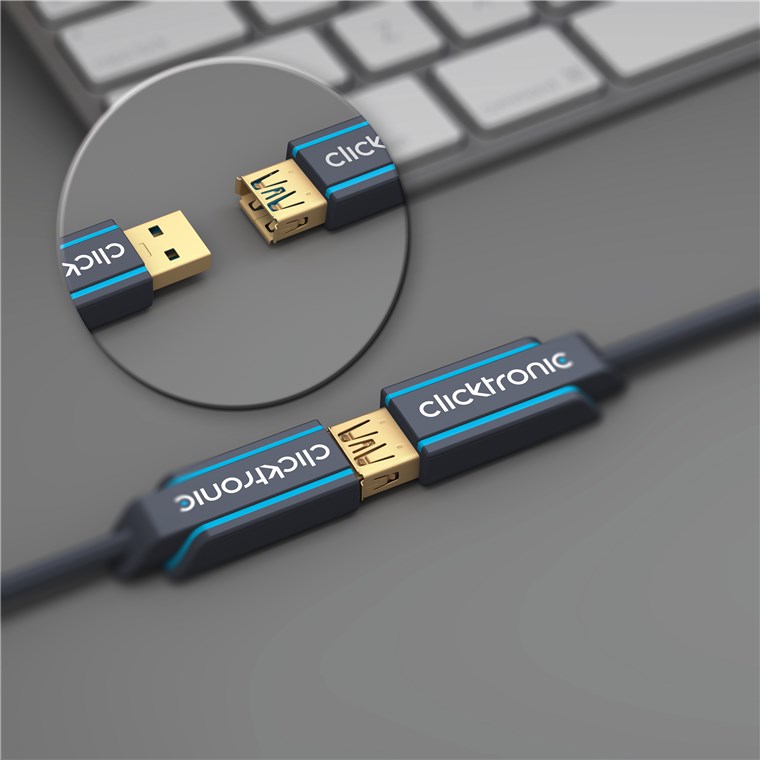 USB-A-Verlängerungskabel - Kabellänge 1.8 m - Premium-Kabel|USB-A-Stecker USB-A-Buchse|1,8 m|5 Gbit/s USB-A-Verlängerungskabel - Kabellänge 1.8 m - Premium-Kabel|USB-A-Stecker USB-A-Buchse|1,8 m|5 Gbit/s