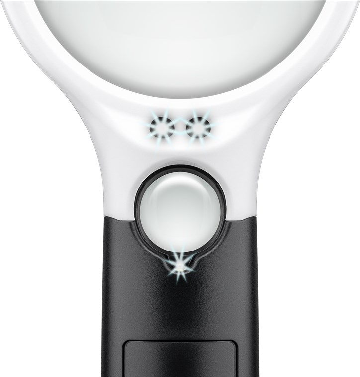 LED-Leselupe - batteriebetrieben mit 3x AAA-Batterien (nicht enthalten) LED-Leselupe - batteriebetrieben mit 3x AAA-Batterien (nicht enthalten)