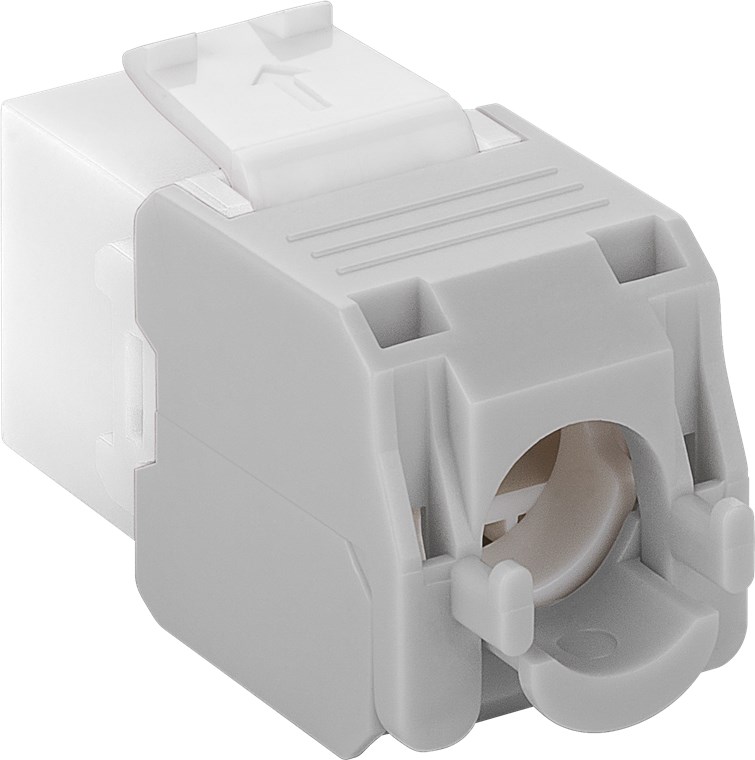 Keystone Modul RJ45 CAT 6A, UTP - Farbversion Weiß - 16,5 mm breit, Krokodil-Typ, Klemmleiste für werkzeugfreie LSA-Montage Keystone Modul RJ45 CAT 6A, UTP - Farbversion Weiß - 16,5 mm breit, Krokodil-Typ, Klemmleiste für werkzeugfreie LSA-Montage