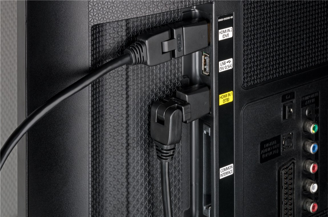 High-Speed-HDMI™-360°-Kabel mit Ethernet - Kabellänge 5 m - HDMI™-Stecker (Typ A) > HDMI™-Stecker (Typ A); 360° drehbar