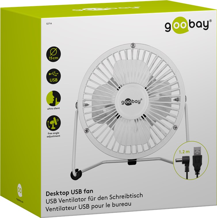 4 Zoll USB-Ventilator für den Schreibtisch - Ø 13 cm 4 Zoll USB-Ventilator für den Schreibtisch - Ø 13 cm