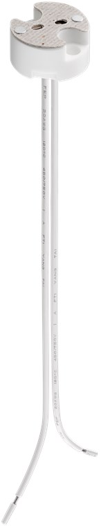 GX5.3 Lampenfassung mit Zwillingslitze - max. 100 W/25 V (DC), 0,15 m Kabel, Keramik GX5.3 Lampenfassung mit Zwillingslitze - max. 100 W/25 V (DC), 0,15 m Kabel, Keramik