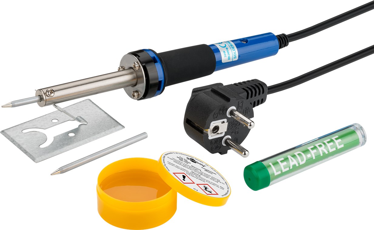 Lötkolbenset Lötset für feine Lötarbeiten, 30 W, 5-tlg. - Lötset aus 5 Teilen für feine Lötarbeiten Lötkolbenset Lötset für feine Lötarbeiten, 30 W, 5-tlg. - Lötset aus 5 Teilen für feine Lötarbeiten