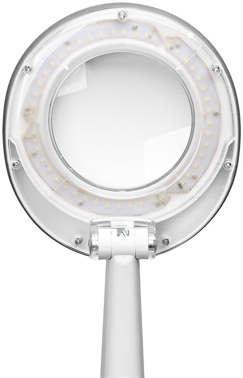 LED-Stand-Lupenleuchte, 5 W - 100 mm Glaslinse, 1,75-fache Vergrößerung, 3 Dioptrien, 450 lm LED-Stand-Lupenleuchte, 5 W - 100 mm Glaslinse, 1,75-fache Vergrößerung, 3 Dioptrien, 450 lm