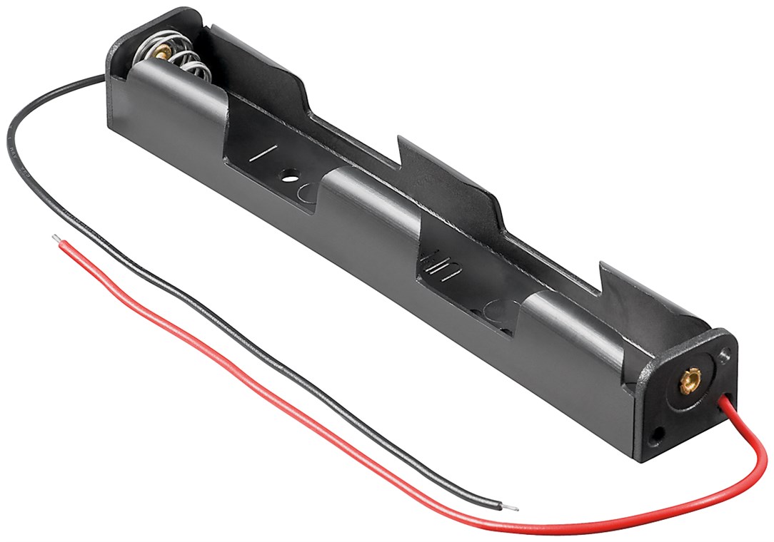 2x AA (Mignon) Batteriehalter - lose Kabelenden