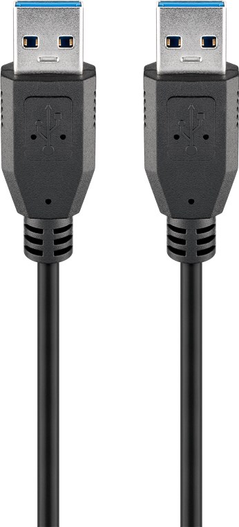USB 3.0 SuperSpeed Kabel, Schwarz - Kabellänge 1 m - USB 3.0-Stecker (Typ A) > USB 3.0-Stecker (Typ A) USB 3.0 SuperSpeed Kabel, Schwarz - Kabellänge 1 m - USB 3.0-Stecker (Typ A) > USB 3.0-Stecker (Typ A)