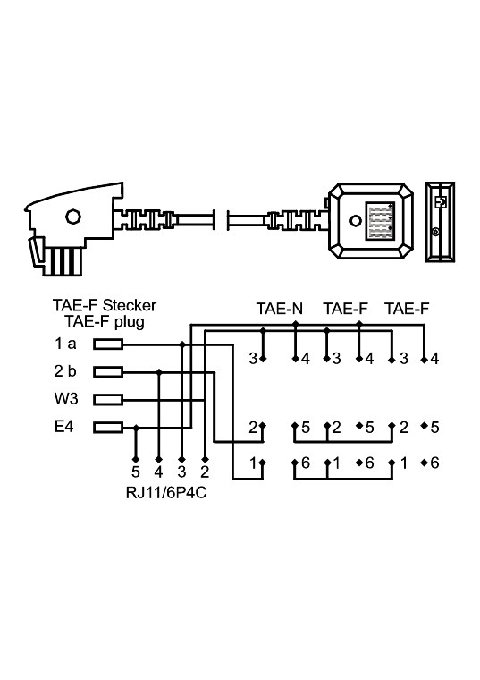 TAE-F NFF Verlängerungsbox - Kabellänge 0.2 m - Kupferkaschierter Aluminiumleiter (CCA), TAE-F-Stecker > 3x TAE N/F/F- Buchse + RJ11/RJ14-Buchse (6P4C) TAE-F NFF Verlängerungsbox - Kabellänge 0.2 m - Kupferkaschierter Aluminiumleiter (CCA), TAE-F-Stecker > 3x TAE N/F/F- Buchse + RJ11/RJ14-Buchse (6P4C)