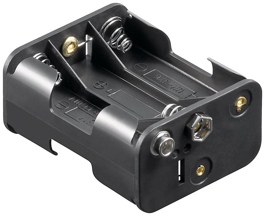 6x AA (Mignon) Batteriehalter 6x AA (Mignon) Batteriehalter - Druckknopf