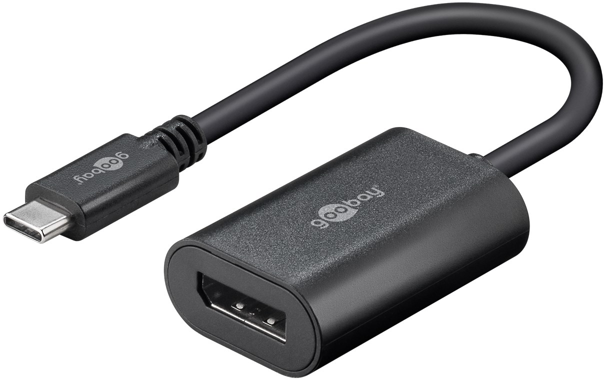 USB-C™ auf DisplayPort Adapter - Farbversion Schwarz - USB-C™-Stecker DisplayPort-Buchse USB-C™ auf DisplayPort Adapter - Farbversion Schwarz - USB-C™-Stecker DisplayPort-Buchse