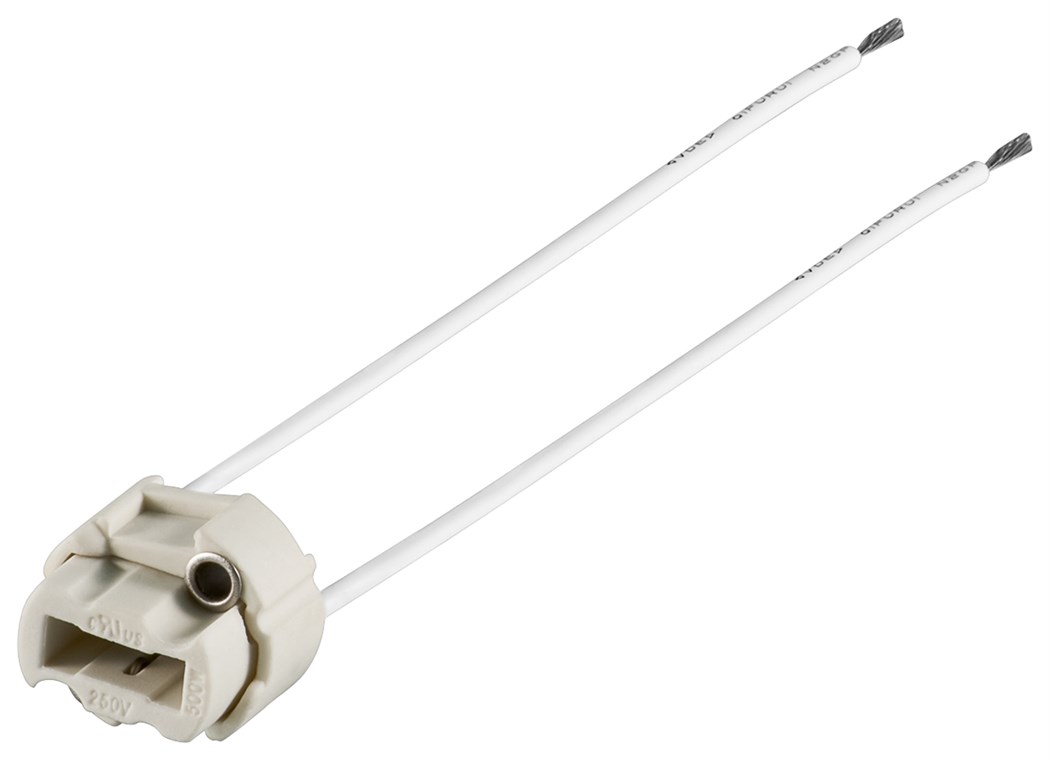 G9 Lampenfassung mit Zwillingslitze G9 Lampenfassung mit Zwillingslitze - max. 100 W/250 V (AC), 0,15 m Kabel, Keramik