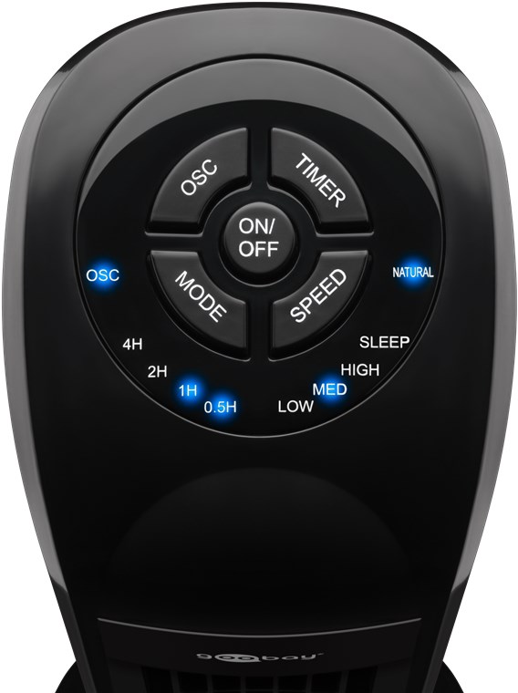 Turmventilator mit Fernbedienung - oszillierender, leiser Säulenventilator mit Stromkabel Turmventilator mit Fernbedienung - oszillierender, leiser Säulenventilator mit Stromkabel