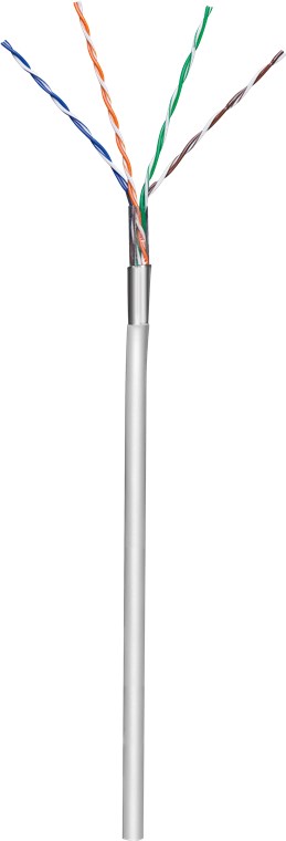 CAT 5e Netzwerkkabel, F/UTP, Grau - Kabellänge 305 m - Kupferkaschierter Aluminiumleiter (CCA), AWG 24/1 (solid), PVC-Kabelmantel CAT 5e Netzwerkkabel, F/UTP, Grau - Kabellänge 305 m - Kupferkaschierter Aluminiumleiter (CCA), AWG 24/1 (solid), PVC-Kabelmantel