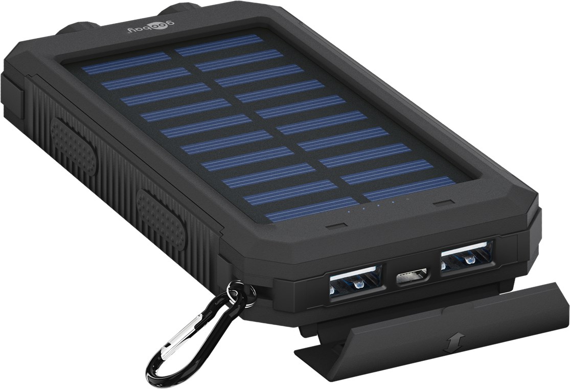 Outdoor Powerbank 8.0 (8.000 mAh) - für Outdoor-Abenteuer dank robustem Design, Solarpanel und Taschenlampenfunktion