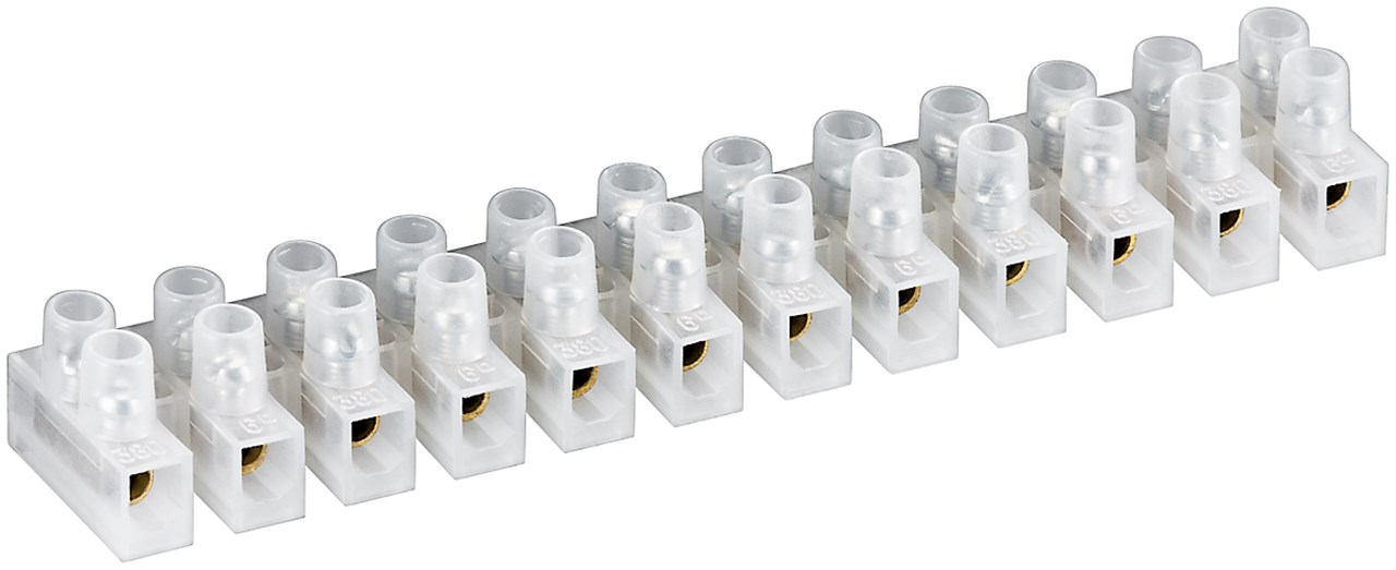 Lüsterklemme 10 Stk, transparent - max. Strombelastbarkeit 0.208333333333333 - passend für Kabel mit Aderquerschnitt 6 mm², 5 A