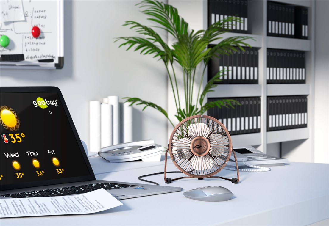 4 Zoll USB-Ventilator für den Schreibtisch - Ø 13 cm 4 Zoll USB-Ventilator für den Schreibtisch - Ø 13 cm