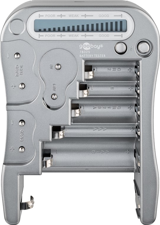 LCD-Batterietester LCD-Batterietester - für Standard- und Fotobatterien, sowie alle gängigen Knopfzellen