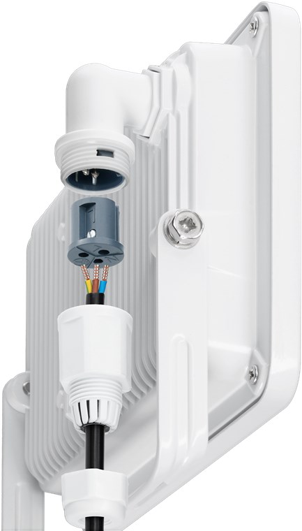 LED-Außenstrahler, 30 W - mit 2550 lm, neutralweißem Licht (4000 K) und M16-Kabelverschraubung, für den Außeneinsatz geeignet (IP65) LED-Außenstrahler, 30 W - mit 2550 lm, neutralweißem Licht (4000 K) und M16-Kabelverschraubung, für den Außeneinsatz geeignet (IP65)