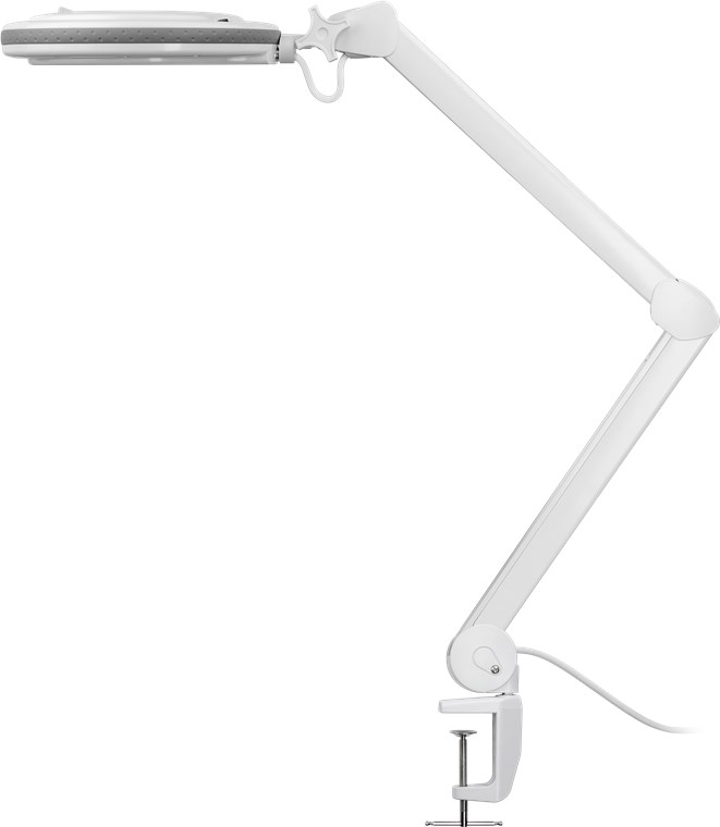 LED Klemm-Lupenleuchte 8,5 W - 127 mm Kristall-Glaslinse, 1,75-fache Vergrößerung, 3 Dioptrien, 83-800 lm LED Klemm-Lupenleuchte 8,5 W - 127 mm Kristall-Glaslinse, 1,75-fache Vergrößerung, 3 Dioptrien, 83-800 lm