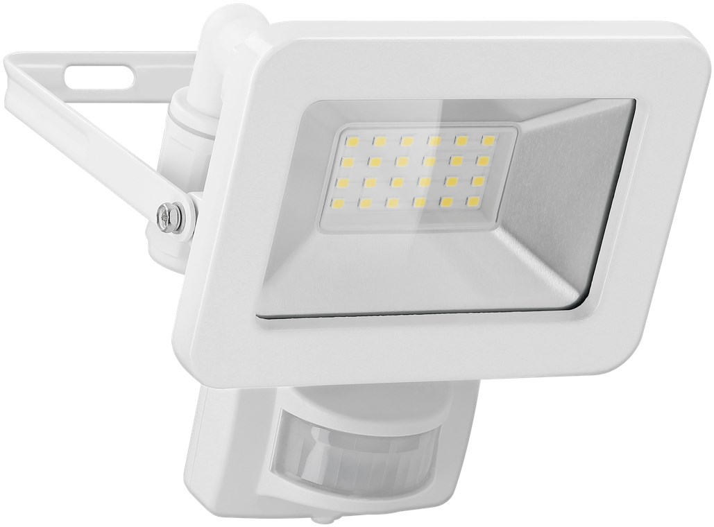 LED-Außenstrahler, 20 W, mit Bewegungsmelder LED-Außenstrahler, 20 W, mit Bewegungsmelder - mit 1700 lm, neutralweißem Licht (4000 K), PIR-Sensor mit ON-/OFF-Funktion und M16-Kabelverschraubung, für den Außeneinsatz geeignet (IP44)