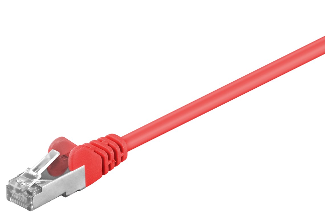 CAT 5e Patchkabel, SF/UTP, Rot, 10 m CAT 5e Patchkabel, F/UTP, Rot, 1 m - Kabellänge 1 m - Kupferkaschierter Aluminiumleiter (CCA)