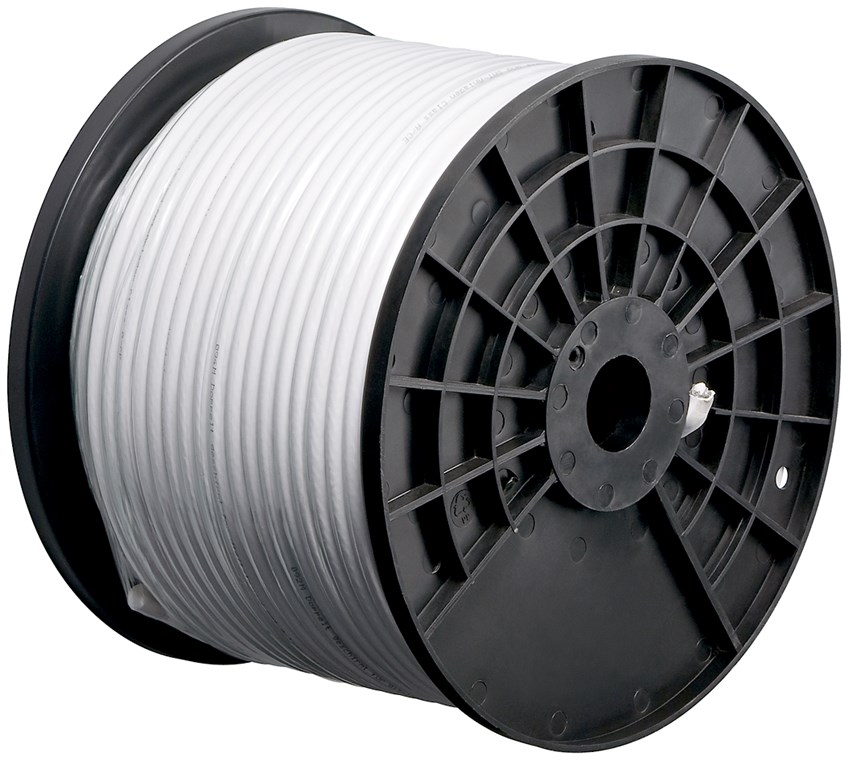 80 dB SAT Koaxialkabel, 2x geschirmt, Cu, 200 m, weiß - Kabellänge 200 m 80 dB SAT Koaxialkabel, 2x geschirmt, Cu, 200 m, weiß - Kabellänge 200 m