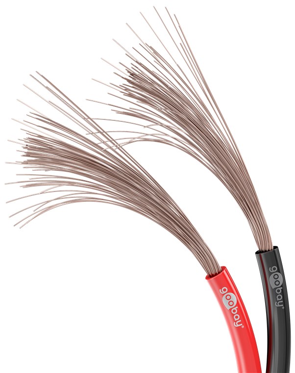 Lautsprecherkabel Rot;Schwarz CCA - Kabellänge 10 m - 10 m Rolle, Querschnitt 2 x 4,0 mmÂ²