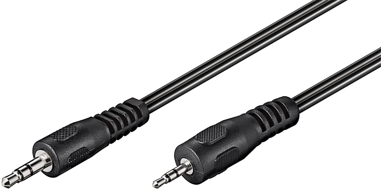Audio Adapterkabel AUX, 3,5 mm zu 2,5 mm stereo Audio Adapterkabel AUX, 3,5 mm zu 2,5 mm stereo - Kabellänge 2 m - Klinke 3,5 mm Stecker (3-Pin, stereo) > Klinke 2,5 mm Stecker (3-Pin, stereo)