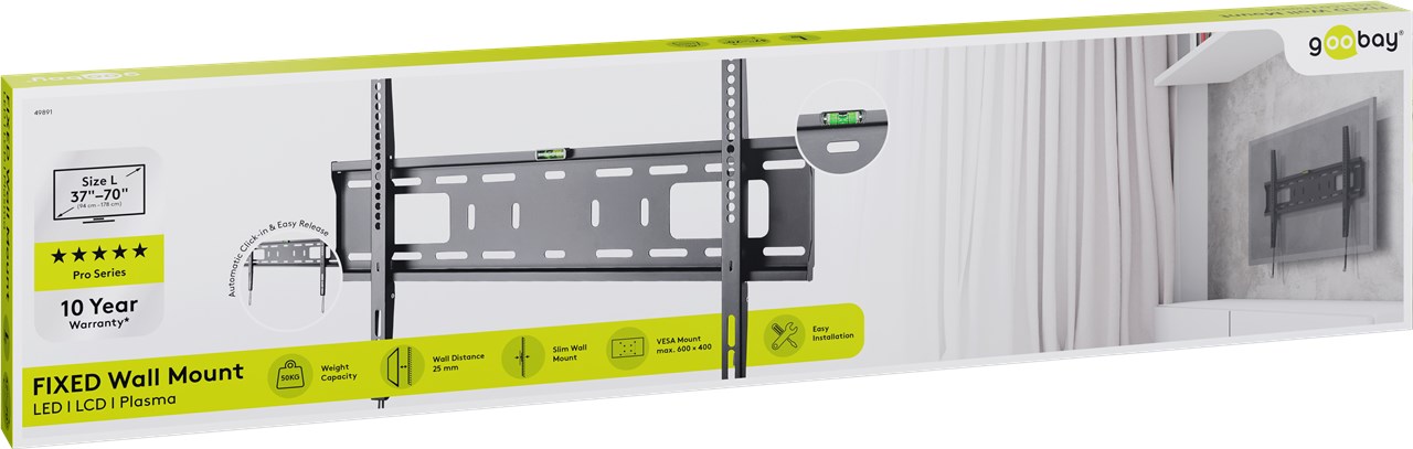 TV-Wandhalterung Pro FIXED (L) - für Fernseher von 37" bis 70" (94-178 cm) bis 50kg