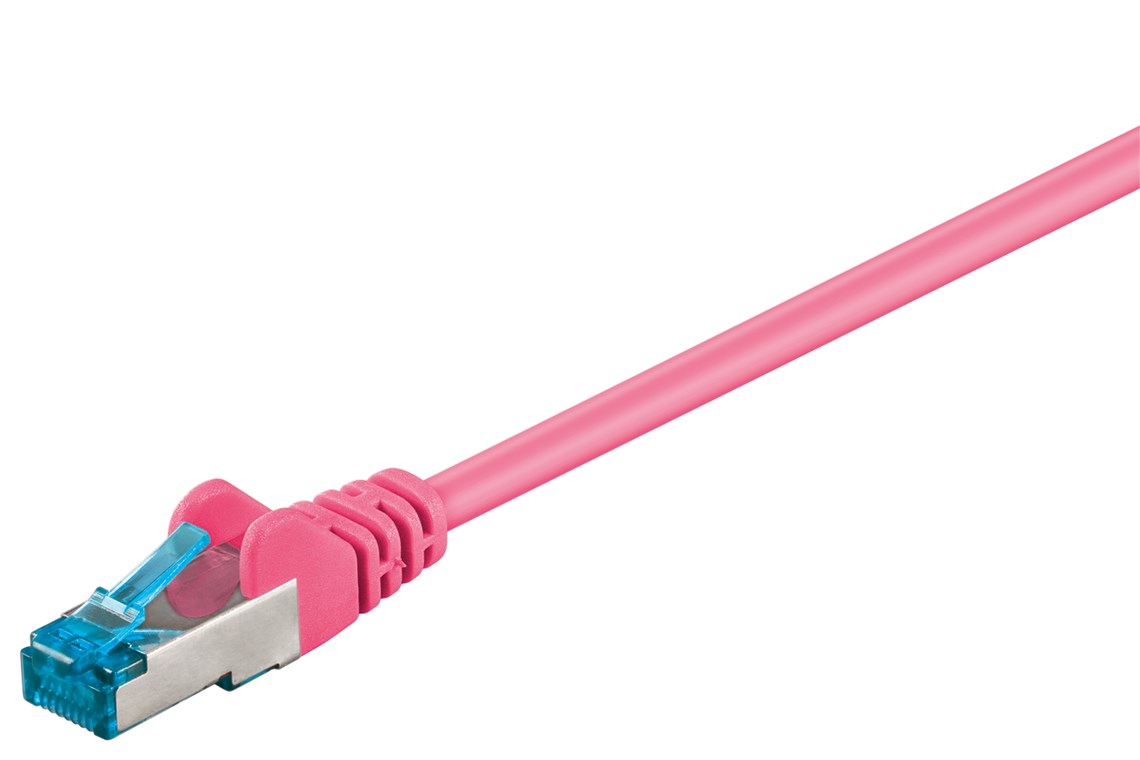 CAT 6A Patchkabel, S/FTP (PiMF), Magenta, 1,5 m CAT 6A Patchkabel, S/FTP (PiMF), Magenta, 1,5 m - Kabellänge 1.5 m - Kupferleiter (CU), halogenfreier Kabelmantel (LSZH)