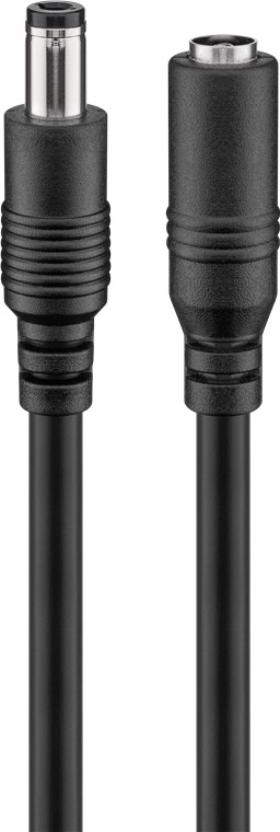 DC-Verlängerungskabel, 3 m, Schwarz DC-Verlängerungskabel, 3 m, Schwarz - Kabellänge 3 m - Artikel ist nur für den Hobby-/Bastlerbereich geeignet
