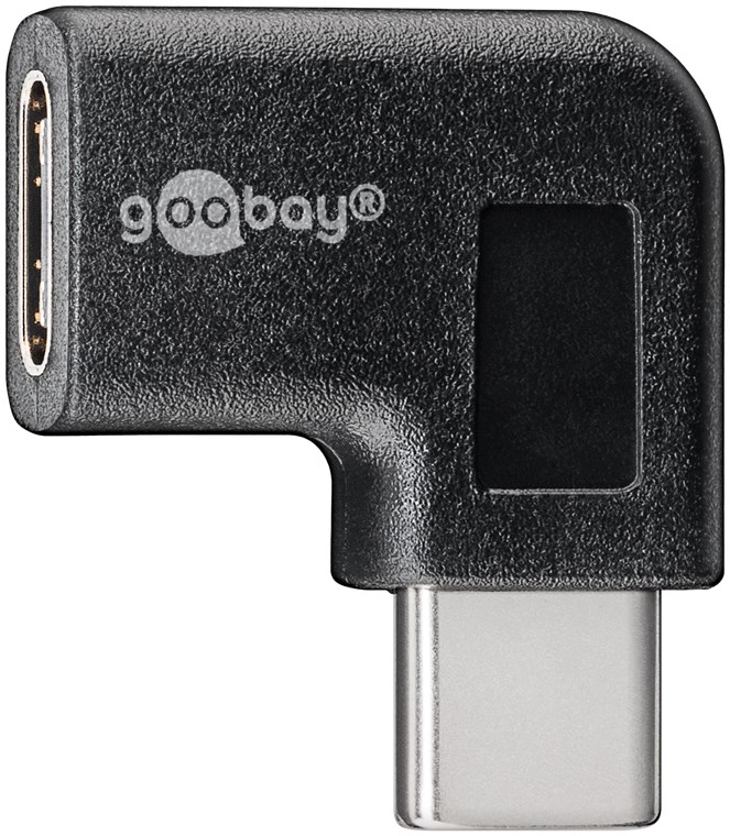 Adapter USB-C™ auf USB-C™ 90°, schwarz - USB-C™-Buchse > USB-C™-Stecker Adapter USB-C™ auf USB-C™ 90°, schwarz - USB-C™-Buchse > USB-C™-Stecker