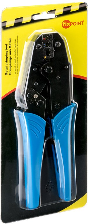 Crimpzange für isolierte Kabelschuhe - für isolierte Kabelschuhe, 0,5-1,5 mm² (rot), 1,5-2,5 mm² (blau), 4-6 mm² (gelb) Crimpzange für isolierte Kabelschuhe - für isolierte Kabelschuhe, 0,5-1,5 mm² (rot), 1,5-2,5 mm² (blau), 4-6 mm² (gelb)