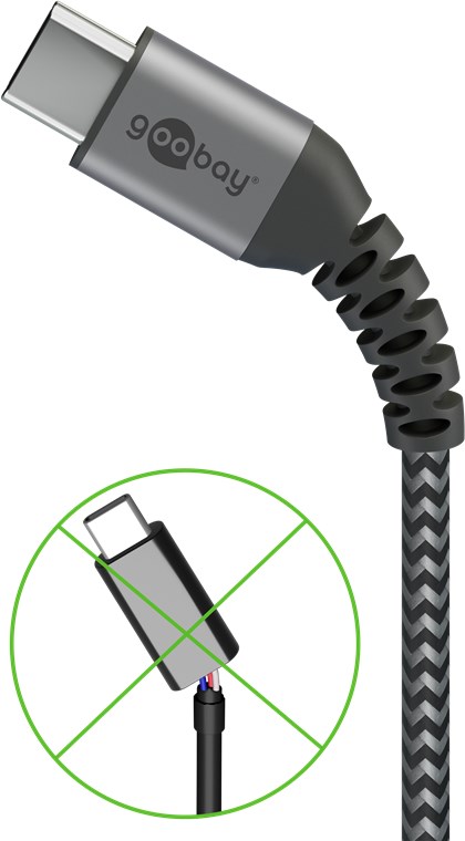 USB-C™ auf USB-C™ Textilkabel mit Metallsteckern (spacegrau/silber) 2 m - Kabellänge 2 m - elegantes und extra-robustes Verbindungskabel für Geräte mit USB-C™-Anschluss USB-C™ auf USB-C™ Textilkabel mit Metallsteckern (spacegrau/silber) 2 m - Kabellänge 2 m - elegantes und extra-robustes Verbindungskabel für Geräte mit USB-C™-Anschluss